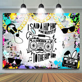 Hip Hop Radio Graffiti Style Joyeux Anniversaire Toile de Fond